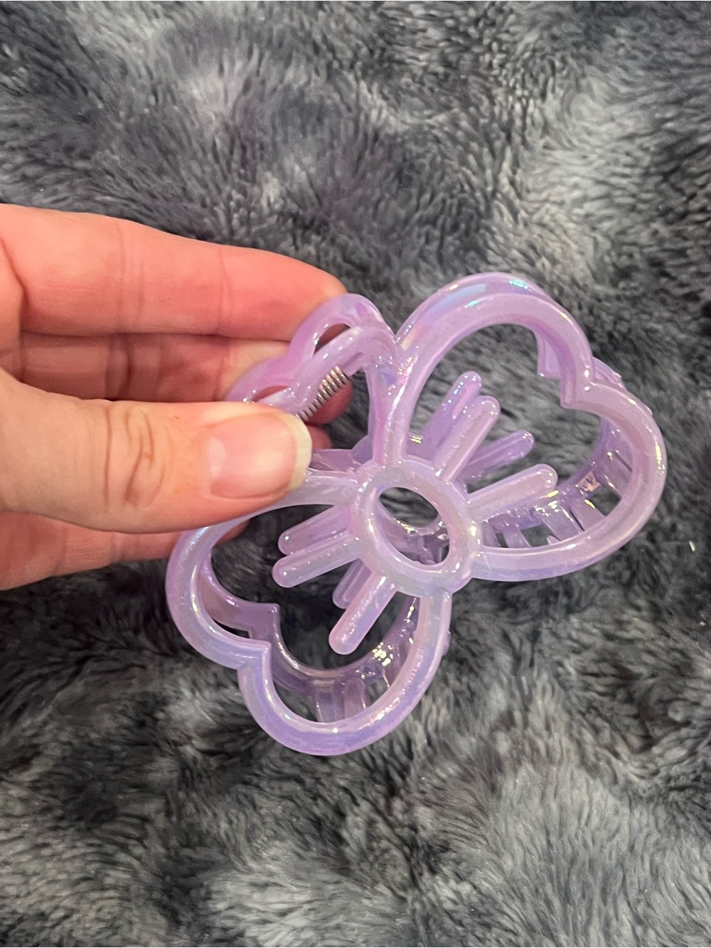 Lavender Butterfly Hair Claw Clip - Womens Accessories